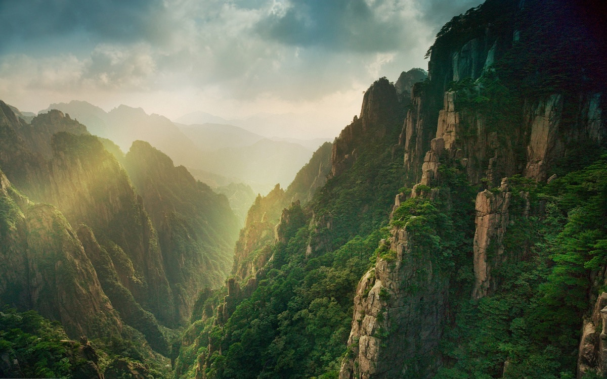 Фон горы Хуаншань в Китае (70 фото)