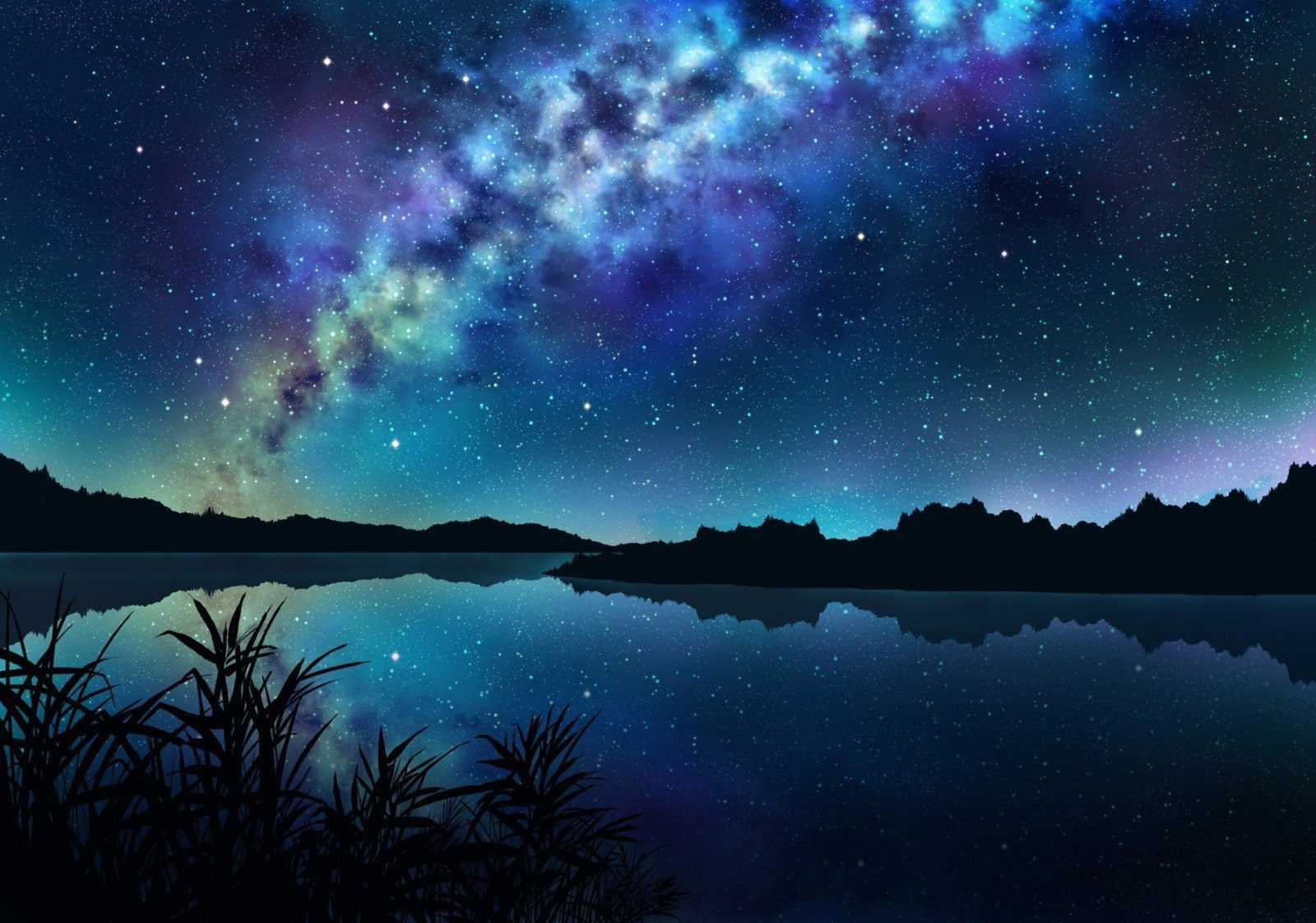 Фон озера ночью (70 фото)