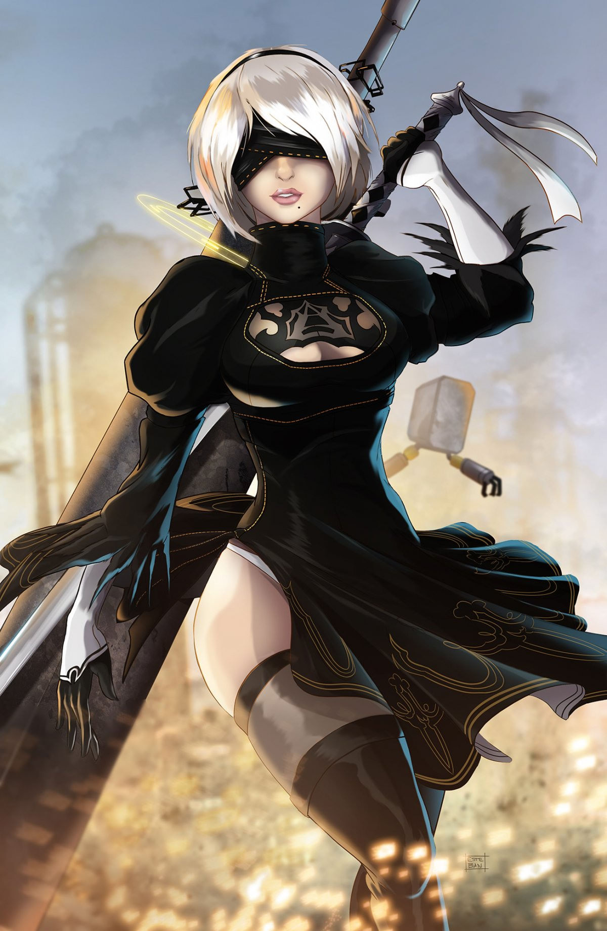 2b NIER. Ниер автомата 2b. 2 B NIER Automata. NIER 2b арт.