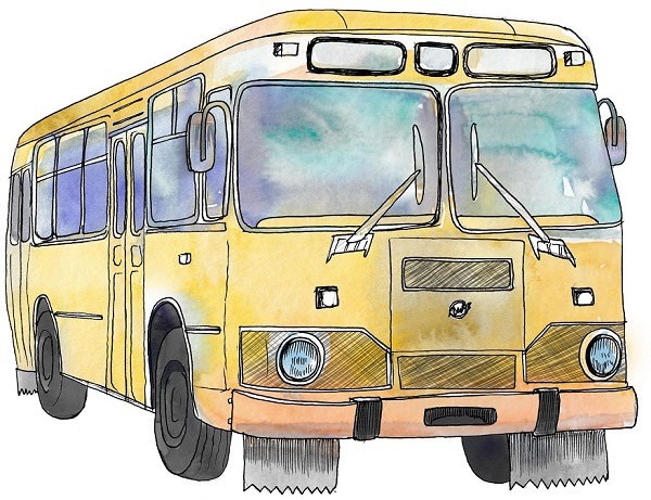 Рисунки автобуса для срисовки (25 фото)