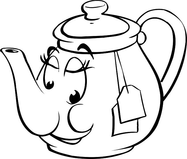 Рисунки чайника для срисовки (20 фото)