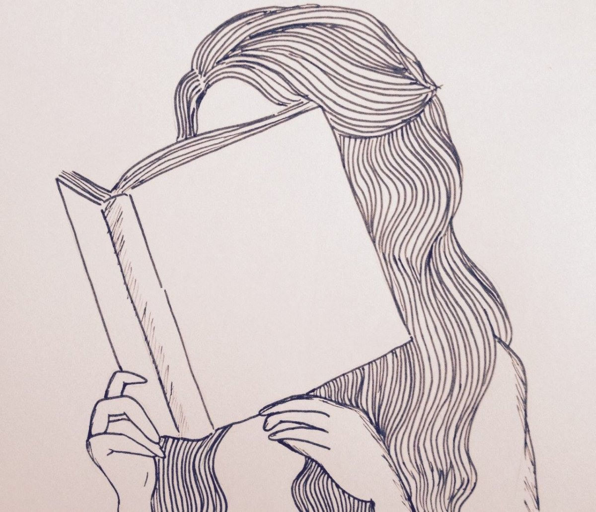 Рисунки девушки с книгой для срисовки (70 фото)