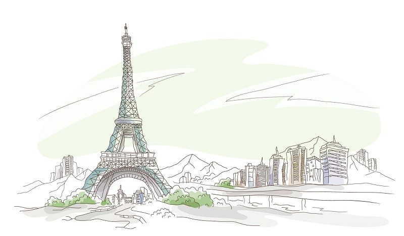 Рисунки Эйфелевой башни для срисовки (35 фото)