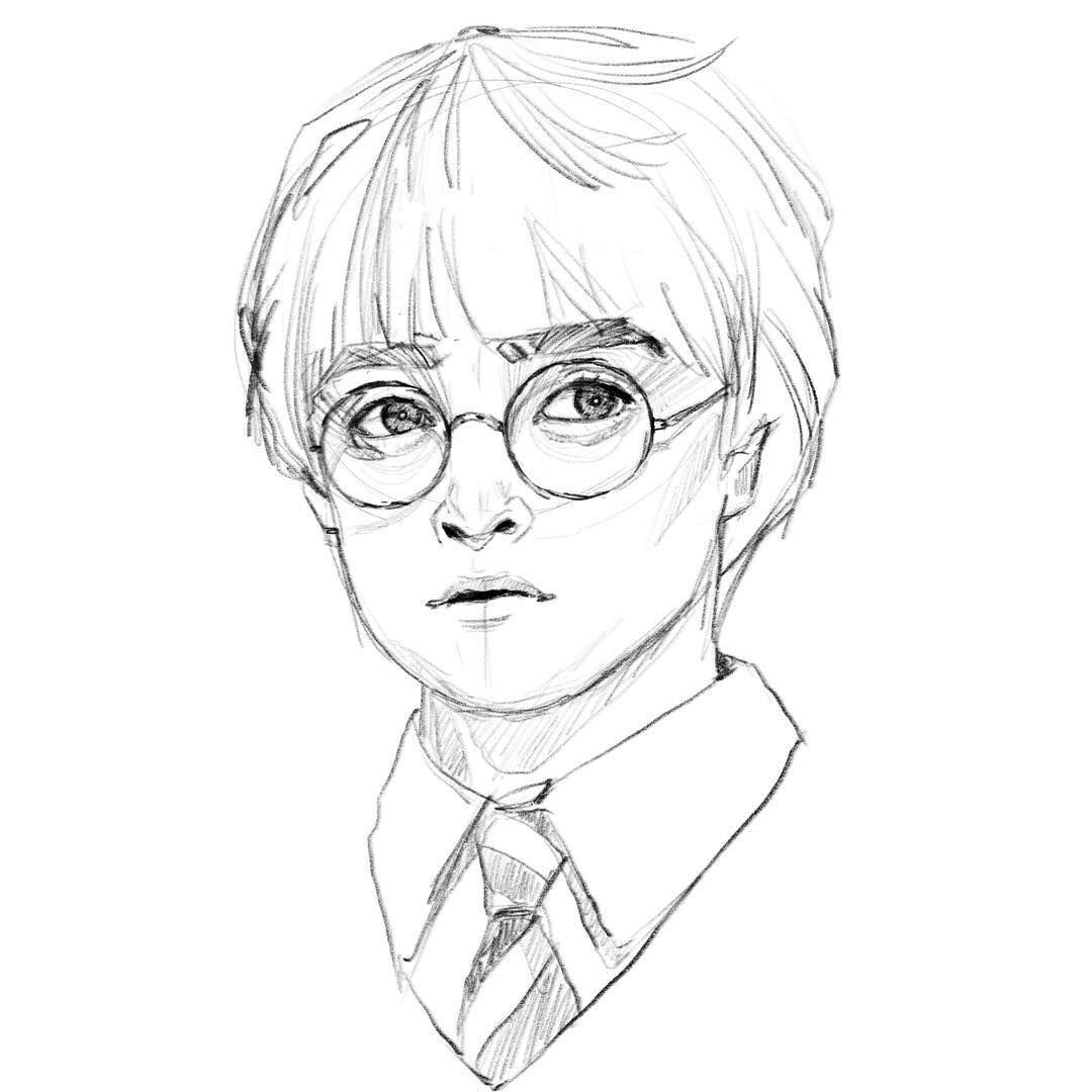 Рисунки Гарри Поттера для срисовки (100 фото)