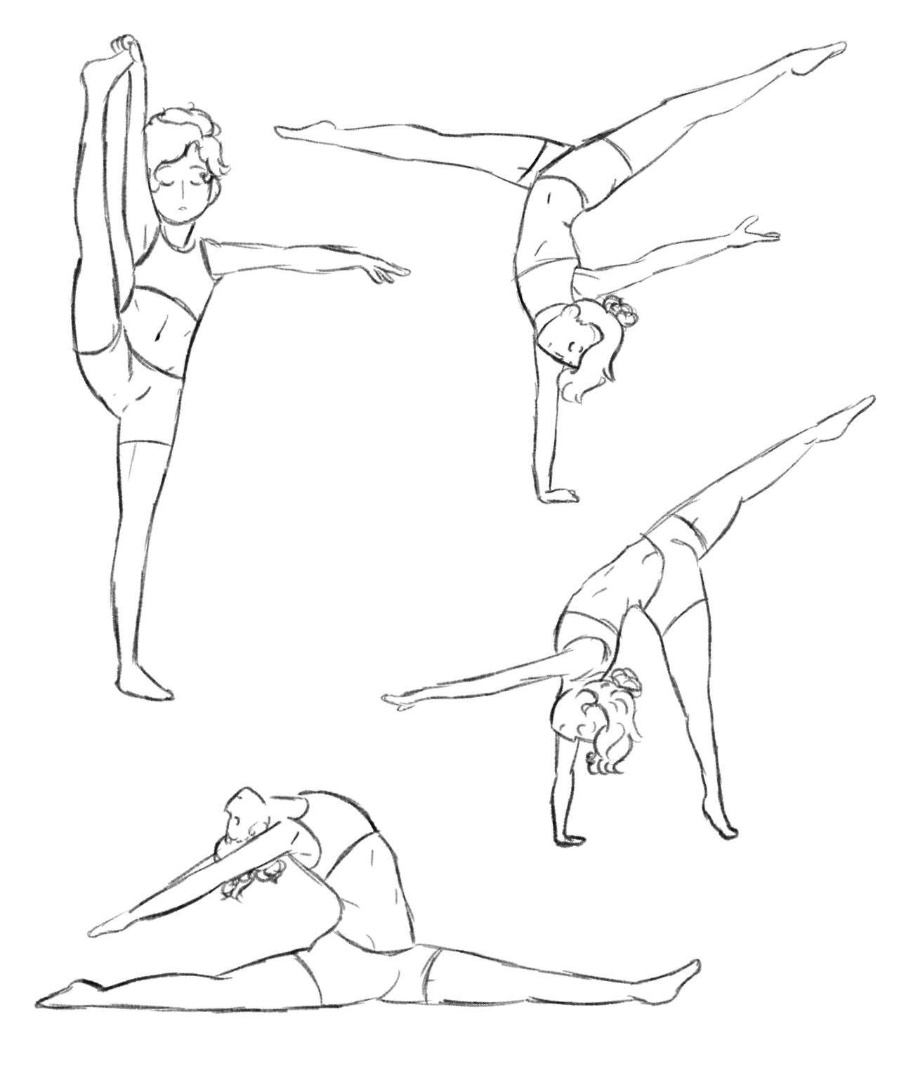 Рисунки гимнасток для срисовки (100 фото)