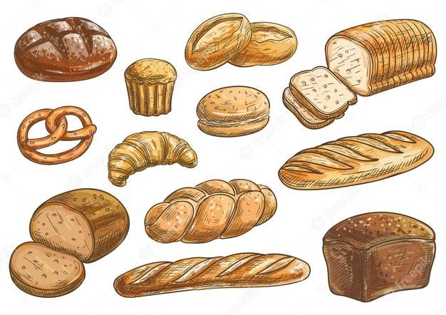 Рисунки хлеба для срисовки (20 фото)