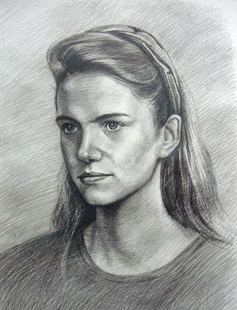 Рисунки лица девушки в три четверти для срисовки (75 фото)