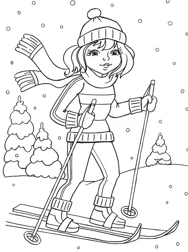 Рисунки лыжи для срисовки (20 фото)