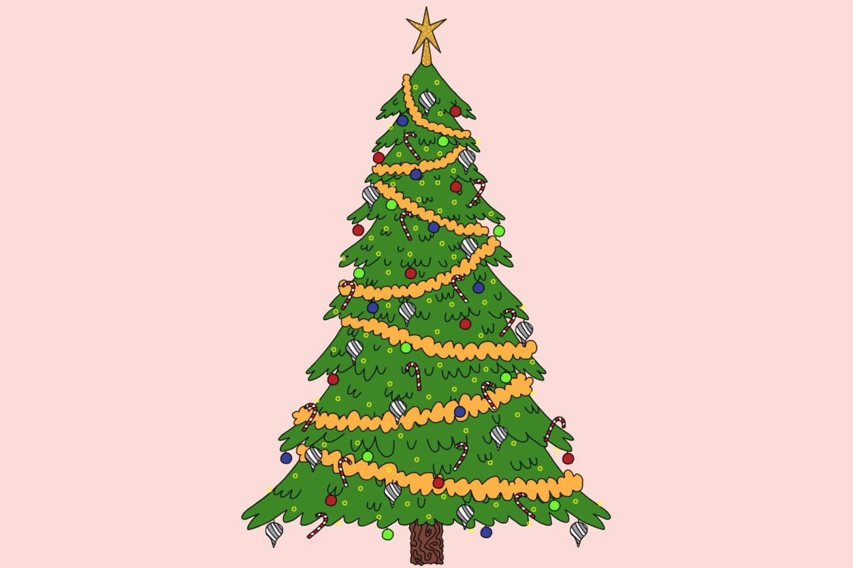 Рисунки новогодней елки для срисовки (100 фото)
