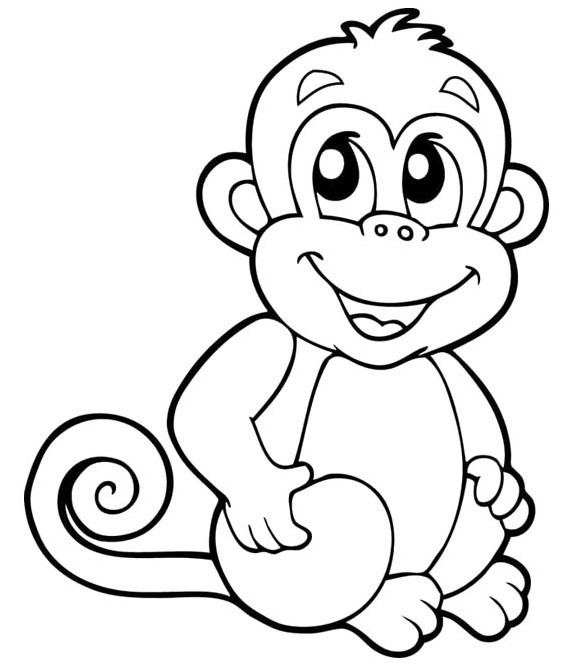 Рисунки обезьян для срисовки (40 фото)