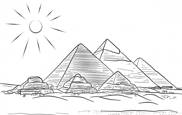 Рисунки пирамид для срисовки (20 фото)