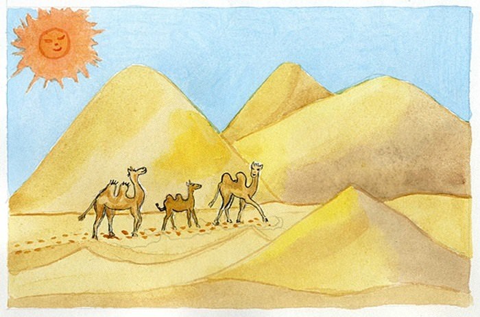 Рисунки пустыни для срисовки (15 фото)