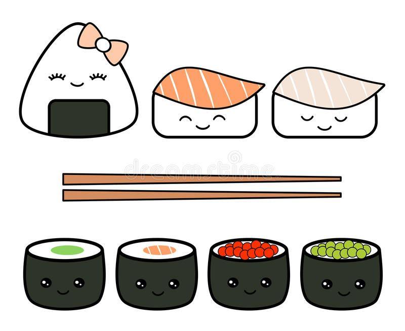 Рисунки суши для срисовки (25 фото)