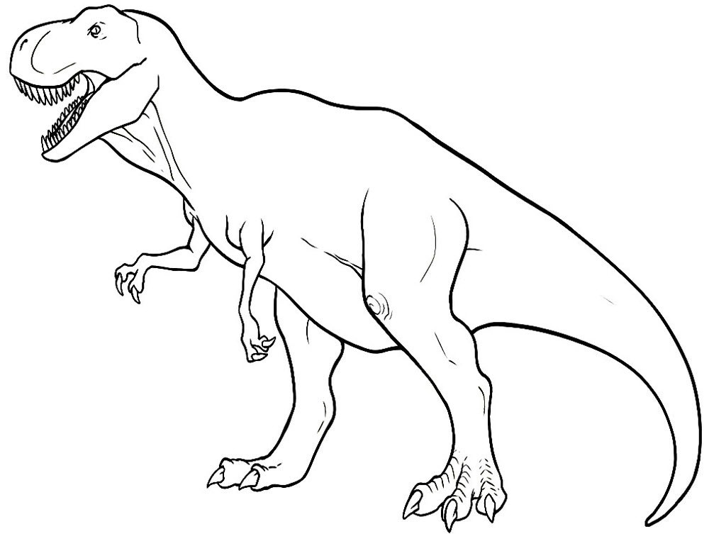 Рисунки тираннозавра для срисовки (20 фото)