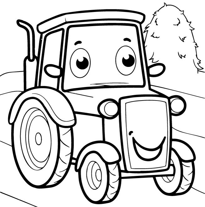 Рисунки трактора для срисовки (35 фото)