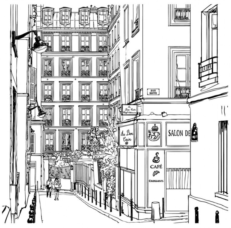 Рисунки улиц для срисовки (37 фото)