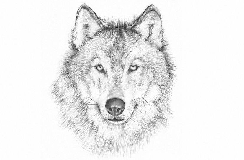 Рисунки волка для срисовки (100 фото)