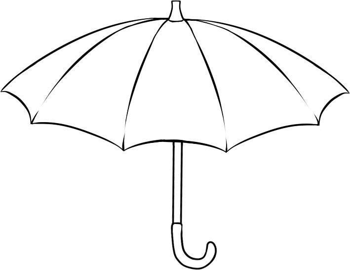 Рисунки зонтика для срисовки (30 фото)